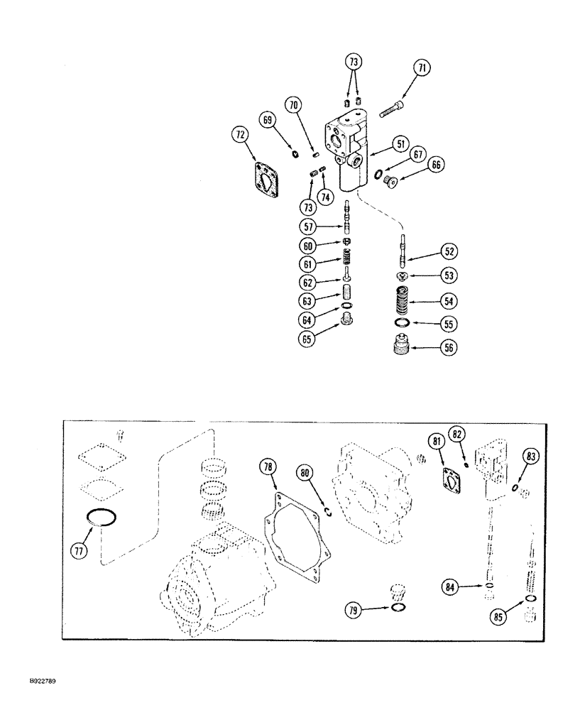 Схема запчастей Case IH 7140 - (8-038) - HYDRAULIC PISTON PUMP ASSEMBLY (CONTD) (08) - HYDRAULICS