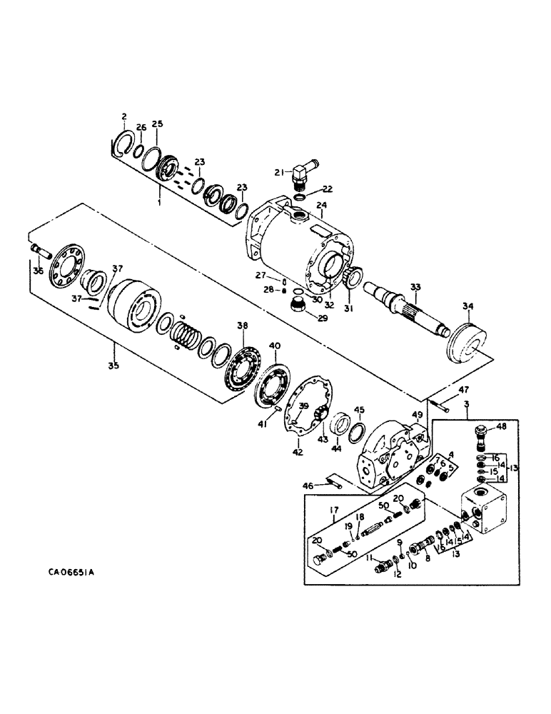 Схема запчастей Case IH 1480 - (10-31) - HYDRAULICS, HYDROSTATIC MOTOR, SINGLE SPEED, EATON (07) - HYDRAULICS