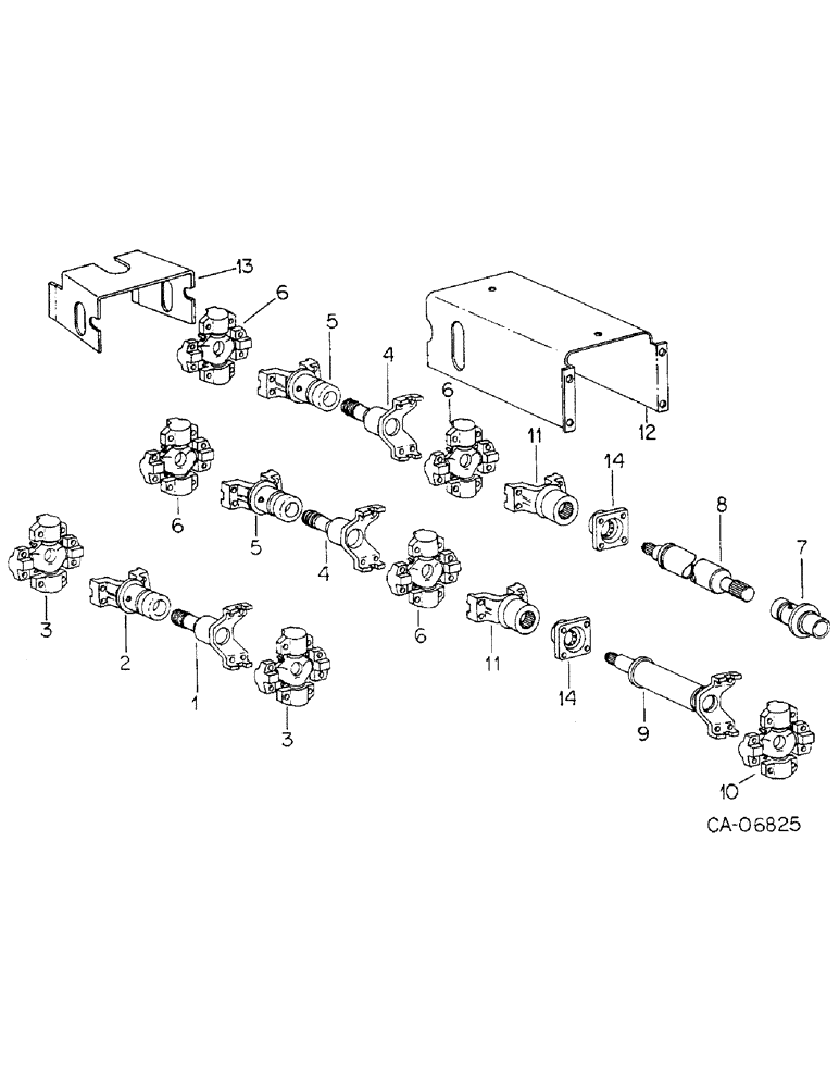 Схема запчастей Case IH 6588 - (07-11) - DRIVE TRAIN, PROPELLER SHAFT (04) - Drive Train