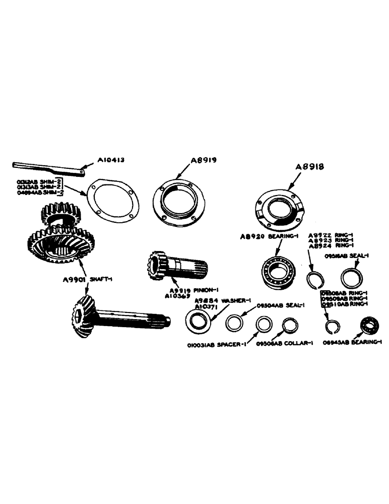 Схема запчастей Case IH 600-SERIES - (072) - CLUTCH SHAFT (06) - POWER TRAIN