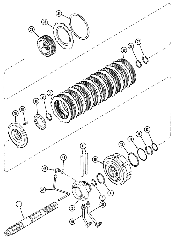 Схема запчастей Case IH 7230 - (6-042) - TRANSMISSION, INPUT SHAFT MASTER CLUTCH (06) - POWER TRAIN