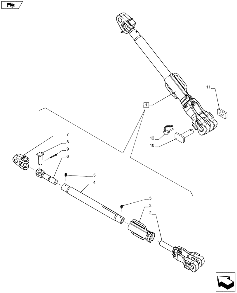 Схема запчастей Case IH PUMA 200 - (35.120.01[05]) - LIFT LINK ASSEMBLY - BREAKDOWN (VAR.728237) (35) - HYDRAULIC SYSTEMS