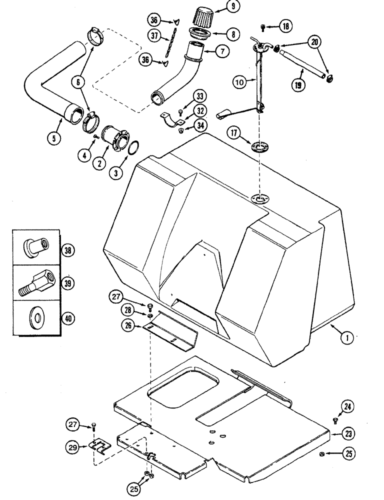 Схема запчастей Case IH 8920 - (3-016) - MAIN FUEL TANK (03) - FUEL SYSTEM