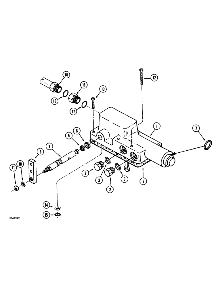 Схема запчастей Case IH 1670 - (6-22) - HYDROSTATIC PUMP, CONTROL VALVE (03) - POWER TRAIN