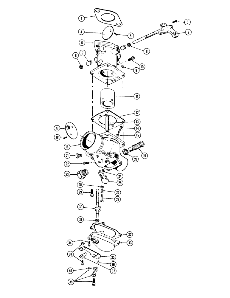 Схема запчастей Case IH 940 - (2-046) - LP-GAS ENGINE, A21520 CARBURETOR PARTS, ENSIGN MODEL KGL 1-1/2" NO. 9320 (03) - FUEL SYSTEM