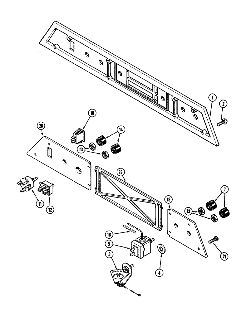 Схема запчастей Case IH 2096 - (9-430) - CAB, HEADLINER CONTROL PANEL (09) - CHASSIS/ATTACHMENTS