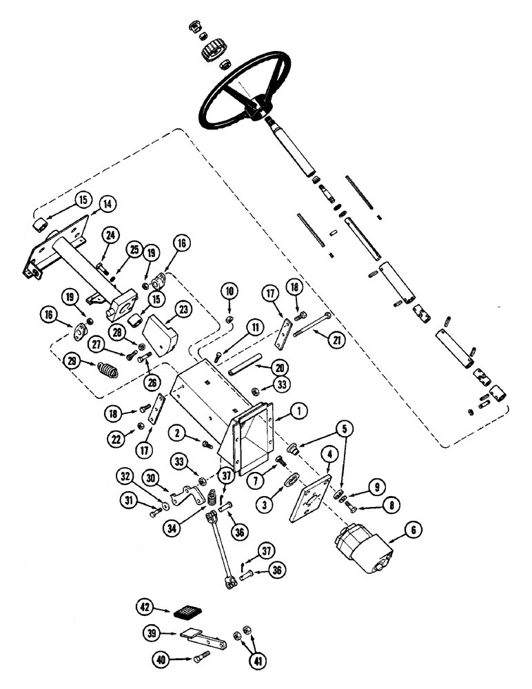 Схема запчастей Case IH 2090 - (5-160) - ADJUSTABLE STEERING COLUMN (05) - STEERING