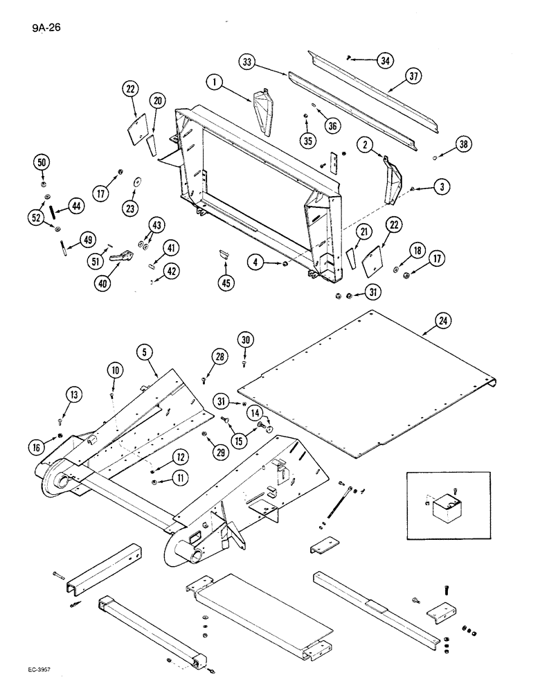 Схема запчастей Case IH 1680 - (9A-26) - FEEDER HOUSING AND ADAPTER (13) - FEEDER