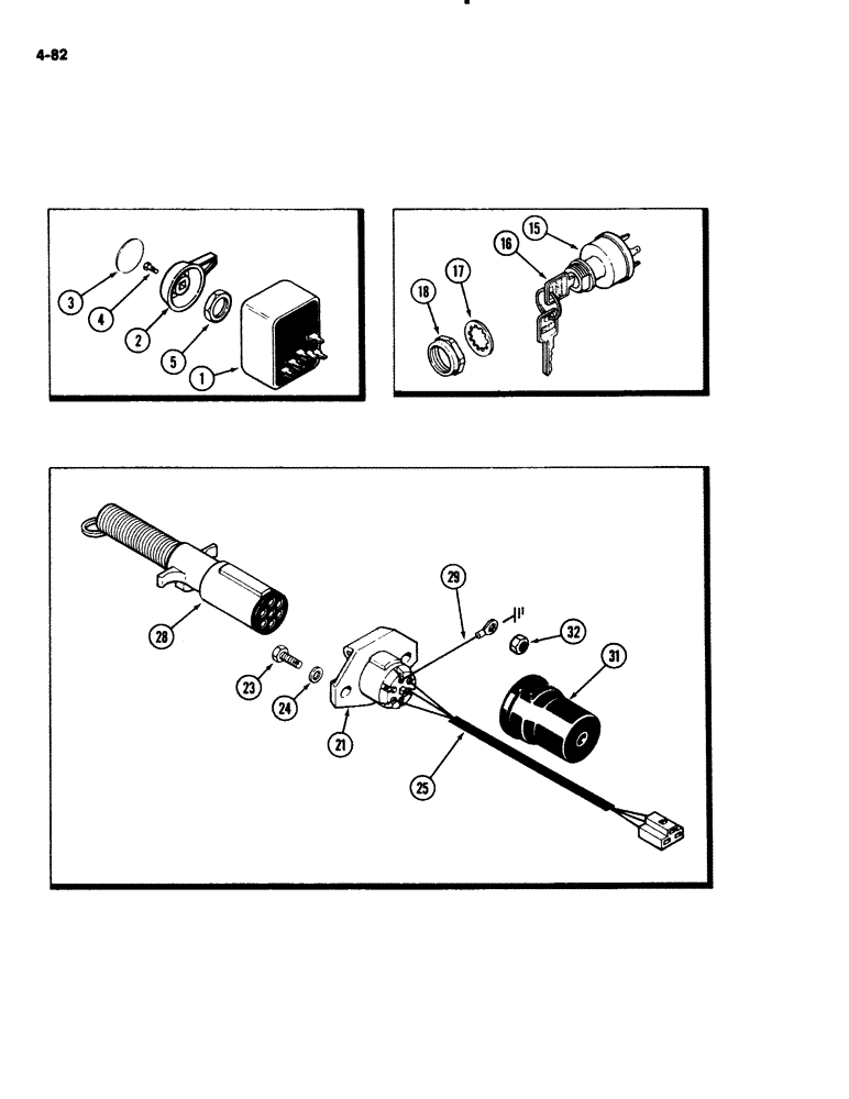 Схема запчастей Case IH 2294 - (4-082) - ELECTRICAL EQUIPMENT MOUNTING (04) - ELECTRICAL SYSTEMS