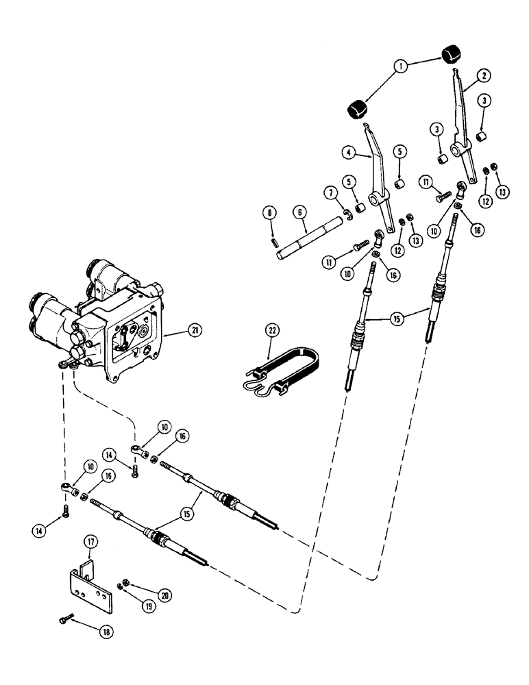 Схема запчастей Case IH 2870 - (276) - REMOTE HYDRAULIC CONTROLS, WITH TWIN DUAL CONTROL VALVES (08) - HYDRAULICS