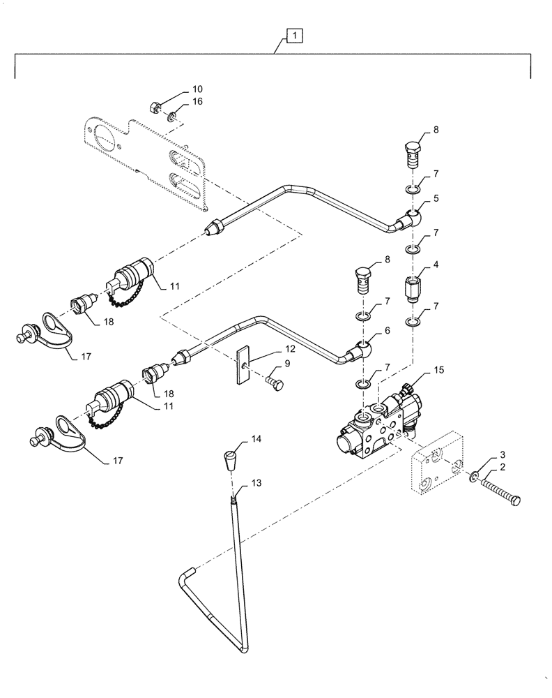 Схема запчастей Case IH FARMALL 55A - (35.204.04) - DIA KIT, SECOND REAR REMOTE (35) - HYDRAULIC SYSTEMS