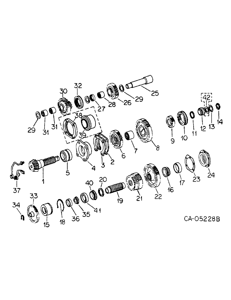 Схема запчастей Case IH 3688HC - (07-10) - DRIVE TRAIN, RANGE TRANSMISSION, IN REAR FRAME (04) - Drive Train