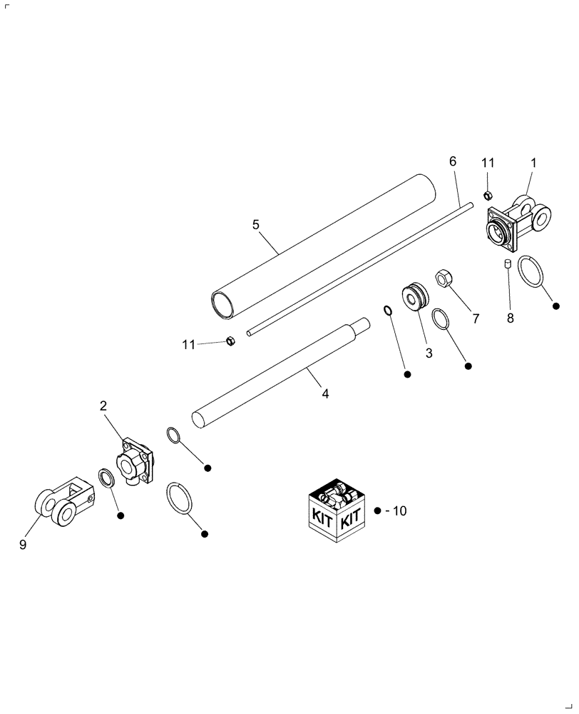 Схема запчастей Case IH CM212 - (35.560.02[02]) - HYDRAULIC SWING CYLINDER 2" X 16" (35) - HYDRAULIC SYSTEMS