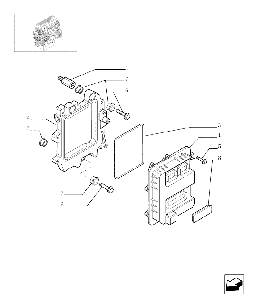 Схема запчастей Case IH STX380 - (02-60) - ENGINE CONTROL UNIT, STX & STEIGER 380 / 430 (02) - ENGINE