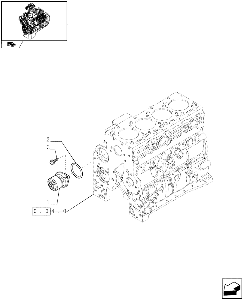 Схема запчастей Case IH F4GE9484A J601 - (0.32.0) - WATER PUMP (504062836) 