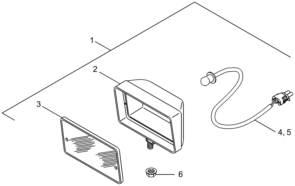 Схема запчастей Case IH 2388 - (04-44) - LAMP ASSY - GRAIN TANK (06) - ELECTRICAL