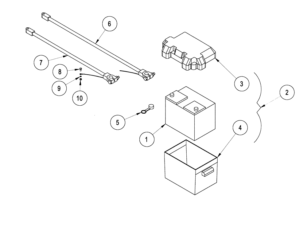 Схема запчастей Case IH 1124 - (E11) - BATTERY KIT 