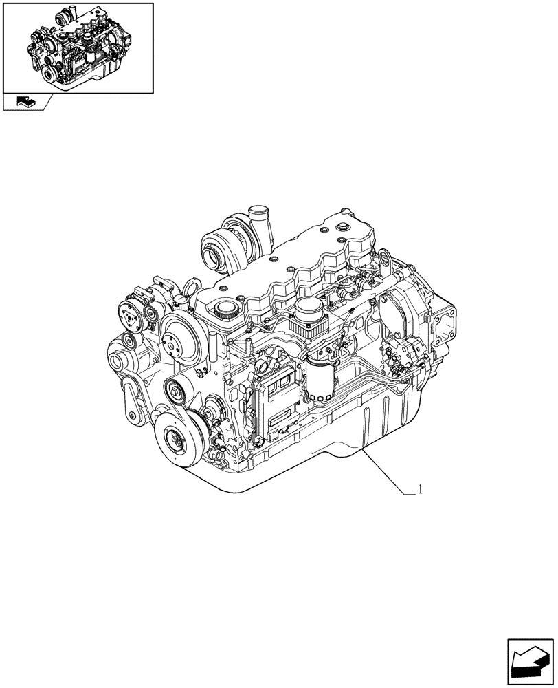 Схема запчастей Case IH WD1903 - (0.02.1[1]) - ENGINE (01) - ENGINE