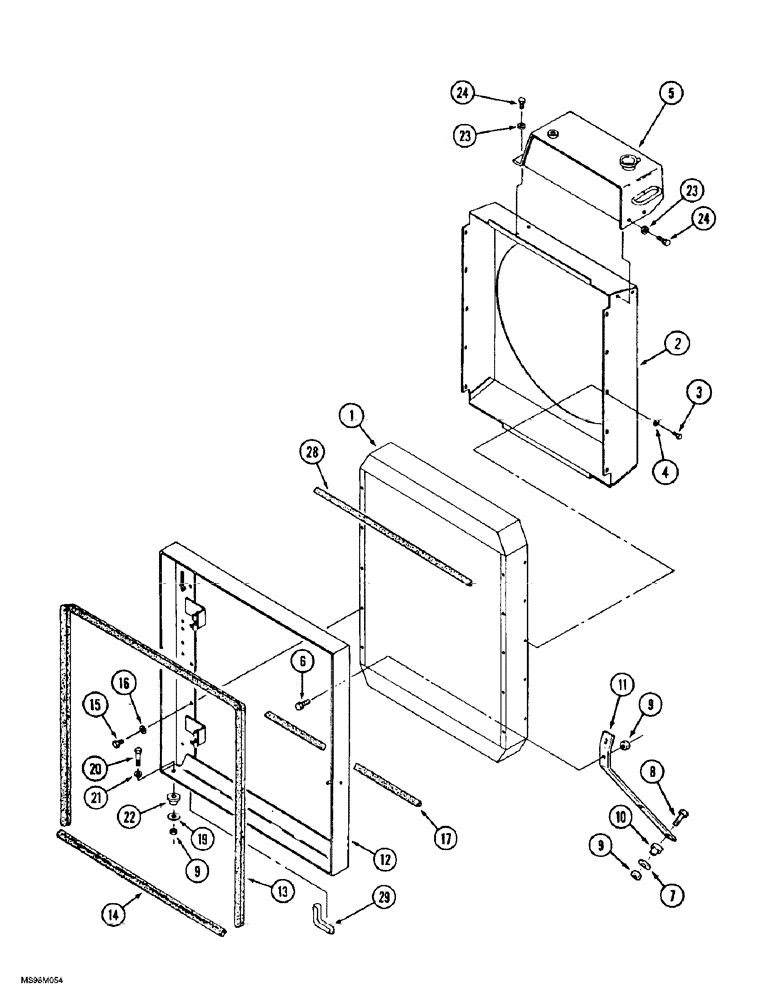 Схема запчастей Case IH 9370 - (2-02) - RADIATOR MOUNTING AND SHROUD, 9370 AND 9380 ONLY (02) - ENGINE