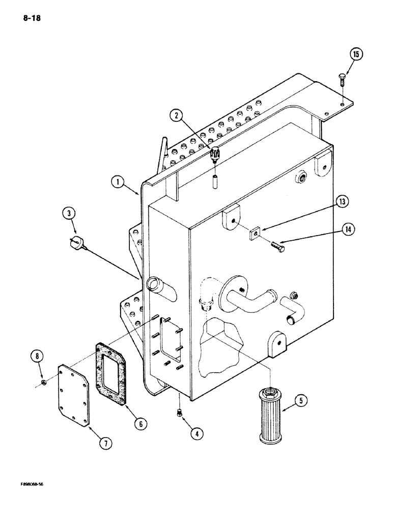 Схема запчастей Case IH 9180 - (8-18) - HYDRAULIC TANK (08) - HYDRAULICS