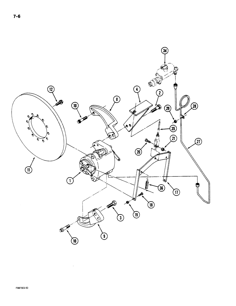 Схема запчастей Case IH STEIGER - (7-006) - BRAKE SYSTEM, K598 AXLE (07) - BRAKES