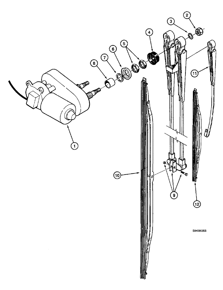 Схема запчастей Case IH 2188 - (4-68) - WINDSHIELD WIPER ASSEMBLY, DOUBLE BLADE (06) - ELECTRICAL