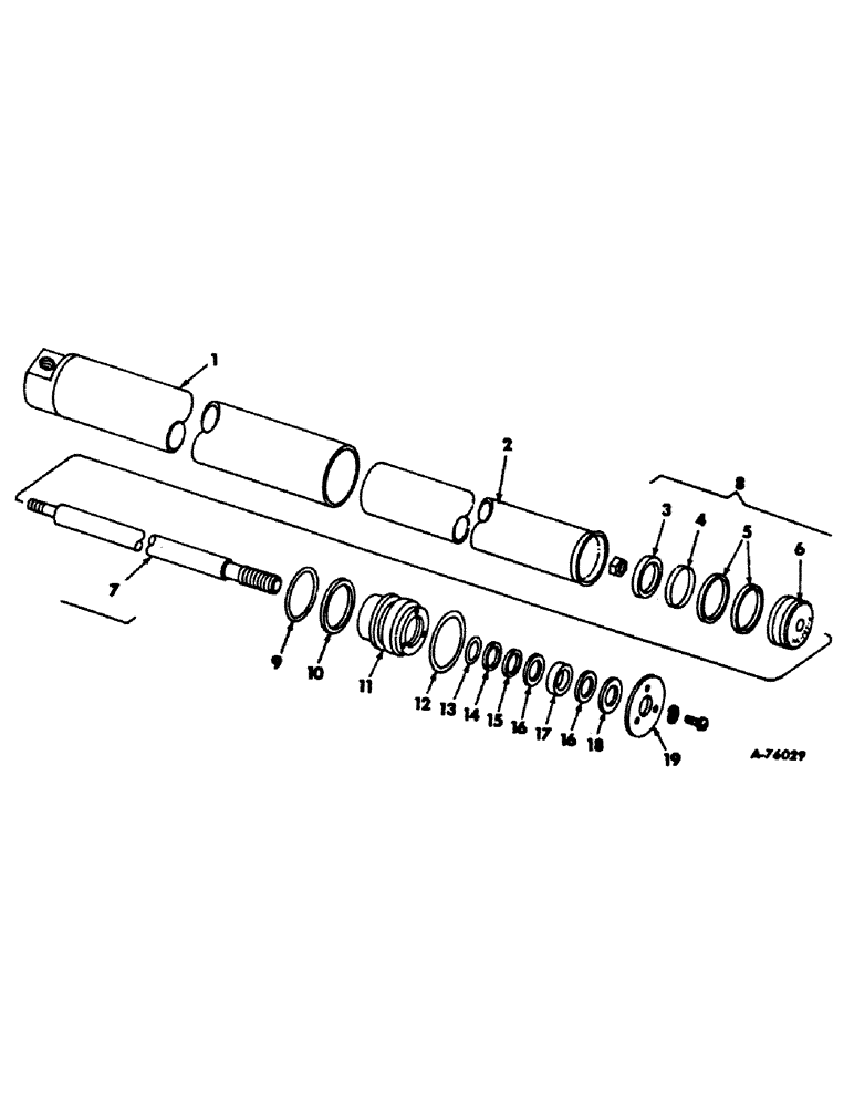 Схема запчастей Case IH 403 - (160) - HYDRAULIC STEERING CYLINDER (35) - HYDRAULIC SYSTEMS