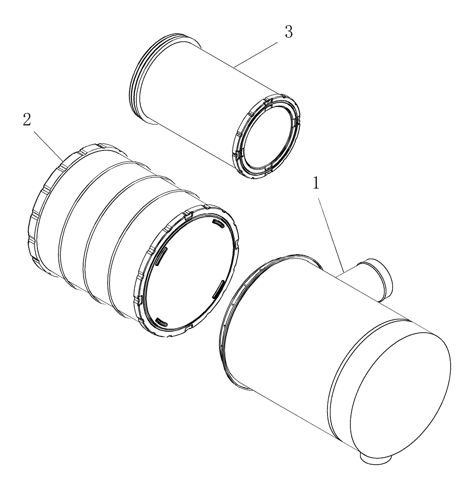 Схема запчастей Case IH WDX1902 - (02.05[01.2]) - AIR CLEANER (02) - ENGINE EQUIPMENT