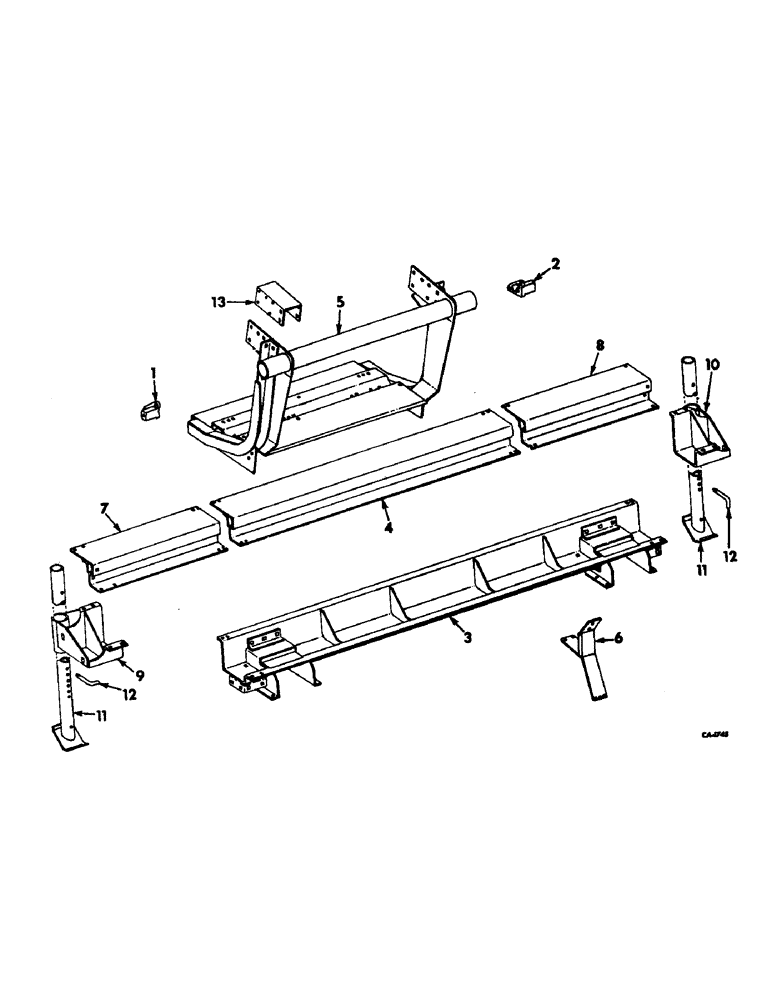 Схема запчастей Case IH 762 - (Q-03) - FEEDER ADAPTER, MAIN FRAME AND STAND, SERIAL NO. 509 AND BELOW (58) - ATTACHMENTS/HEADERS