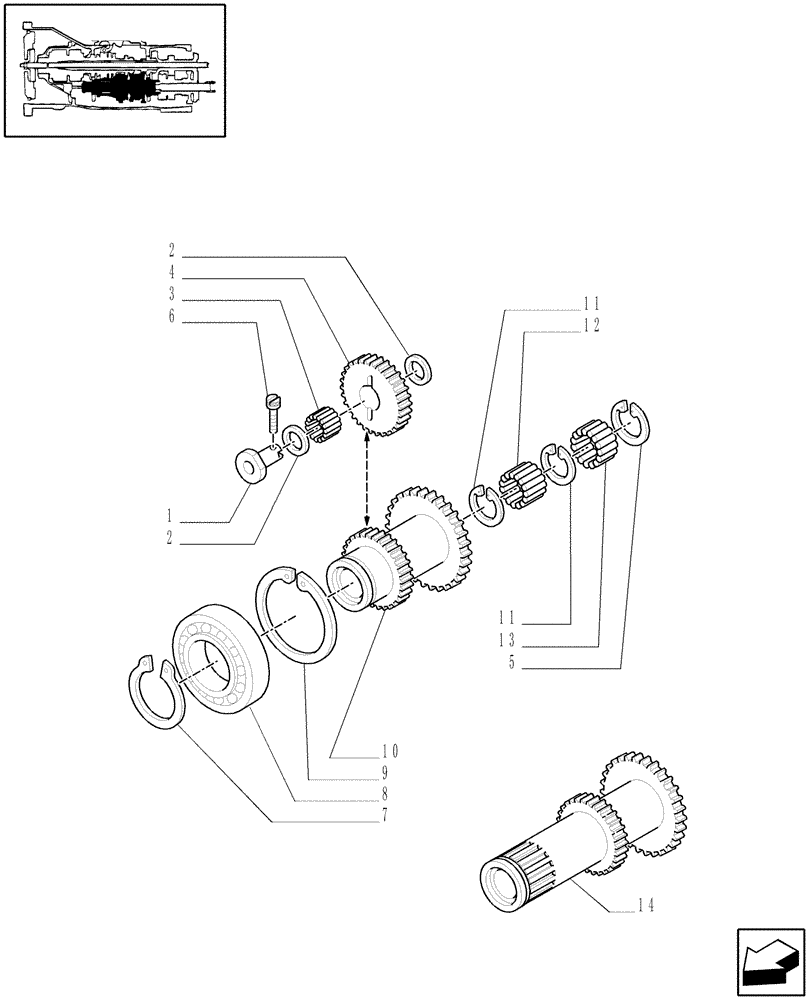 Схема запчастей Case IH JX1075N - (1.28.1[03]) - TRANSMISSION GEARS (03) - TRANSMISSION