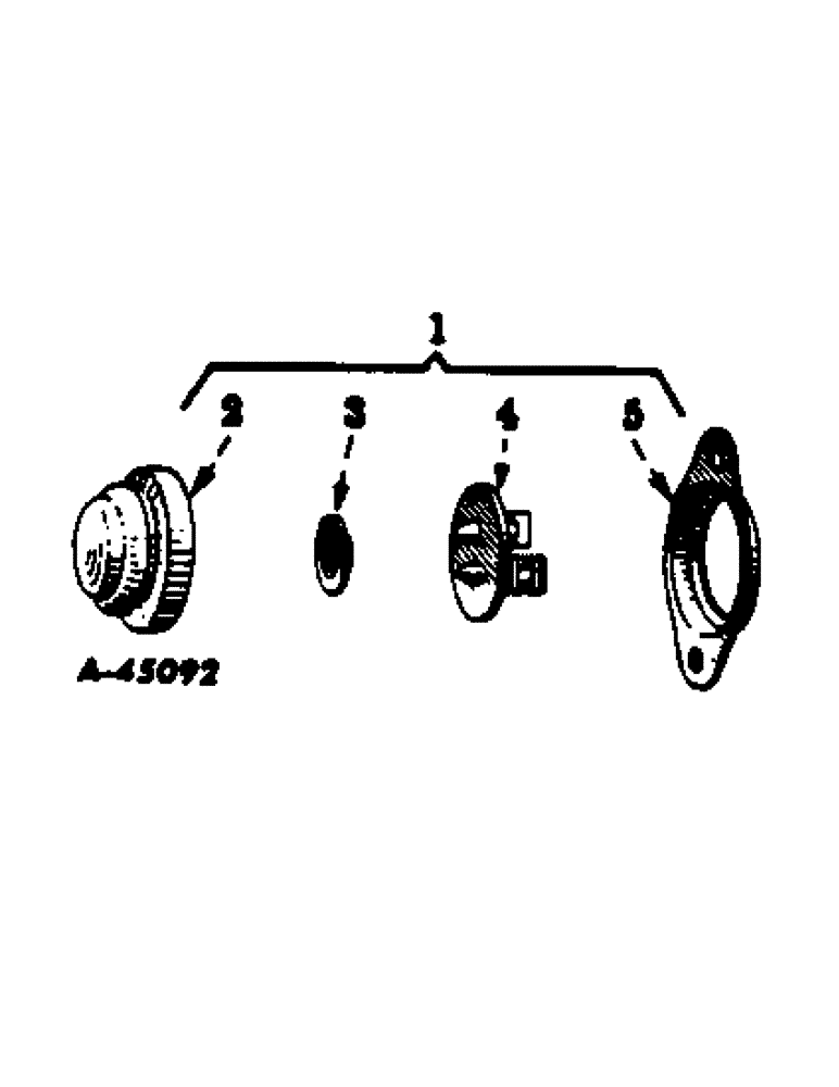 Схема запчастей Case IH 350 - (106[A]) - ELECTRICAL SYSTEM, CARBURETED ENGINE, PUSH BUTTON STARTING SWITCH, FOR FARMALL 350 SERIES TRACTORS (06) - ELECTRICAL SYSTEMS
