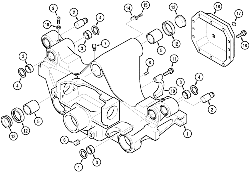 Схема запчастей Case IH MX100 - (05-10) - FRONT AXLE HOUSING SUSPENSION (05) - STEERING