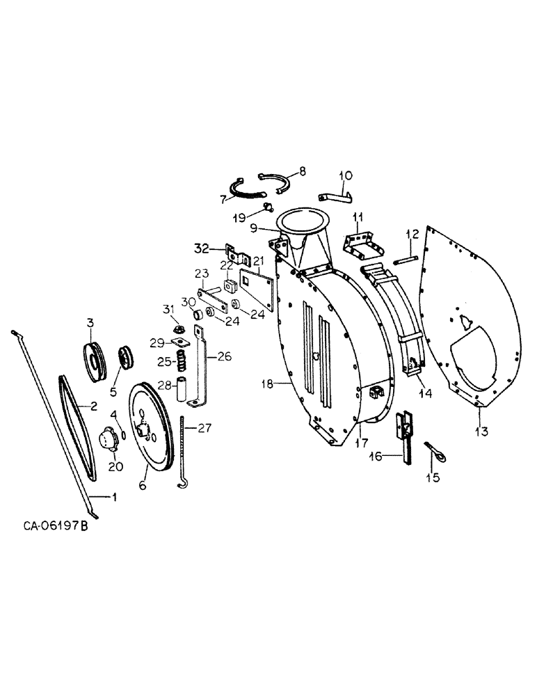 Схема запчастей Case IH 10 - (B-13) - BLOWER HOUSING AND TRANSITION 