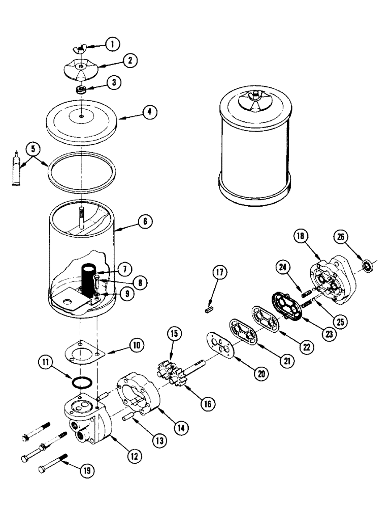 Схема запчастей Case IH 1075 - (008) - HYDRAULIC PUMP (35) - HYDRAULIC SYSTEMS