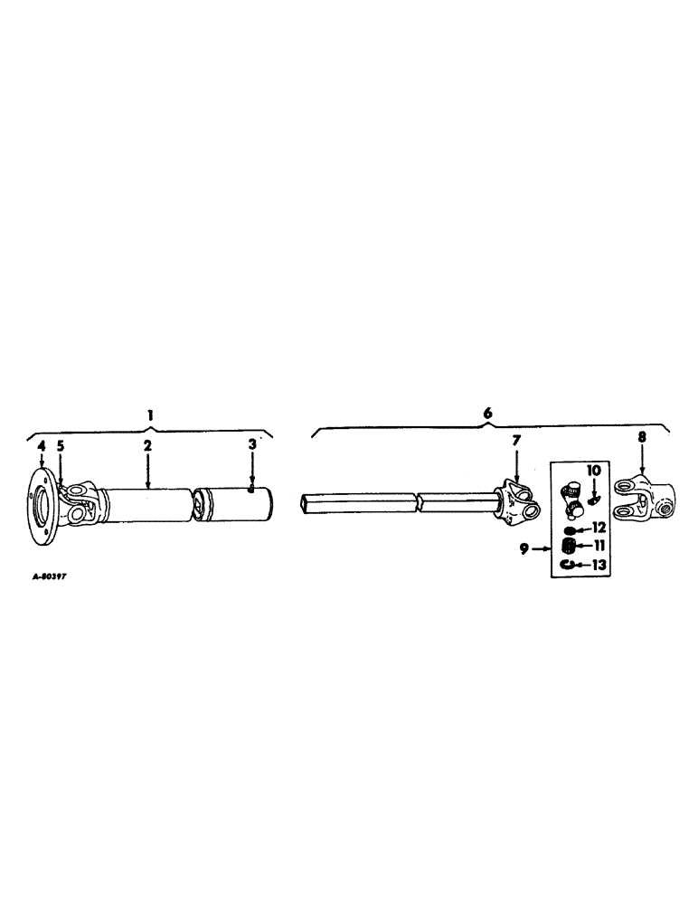 Схема запчастей Case IH 14 - (A-18) - UNIVERSAL JOINTS, 14 RAKE 