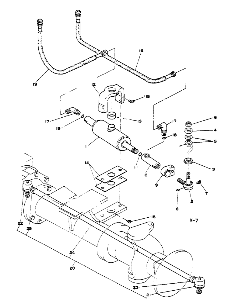 Схема запчастей Case IH 684 - (10-062) - POWER STEERING, 4-WHEEL DRIVE (07) - HYDRAULICS