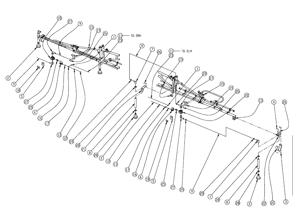 Схема запчастей Case IH SPX3200B - (172) - FOAM MARKER BOOM GROUP (80) (78) - SPRAYING