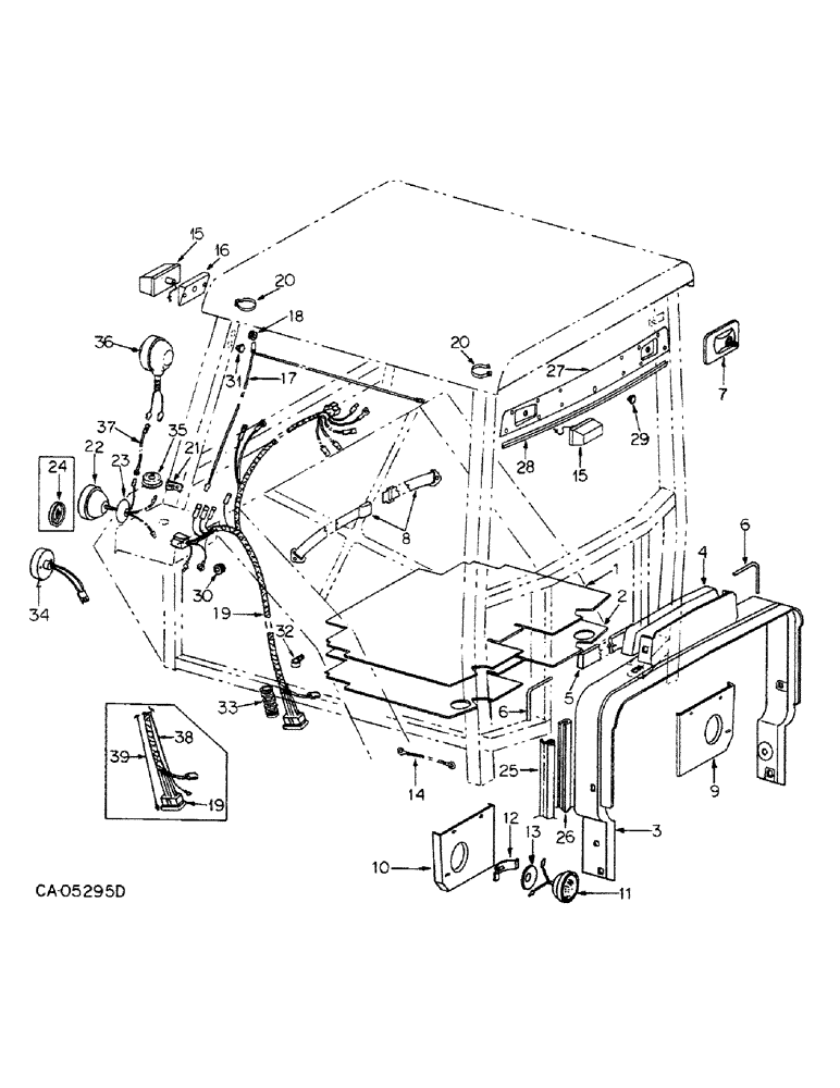 Схема запчастей Case IH 786 - (13-14) - SUPERSTRUCTURE, ROLL OVER PROTECTIVE FRAME CONNECTIONS (05) - SUPERSTRUCTURE