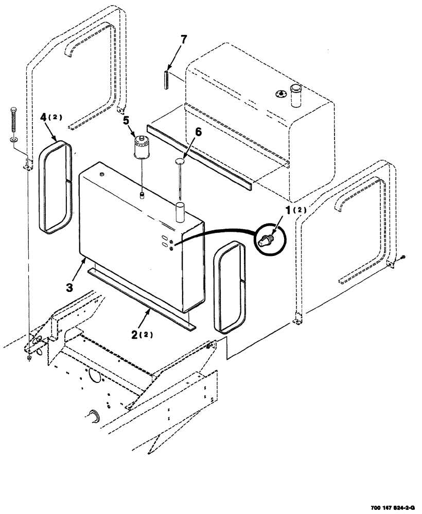 Схема запчастей Case IH 8860 - (08-64) - OIL RESERVOIR AND MOUNTING ASSEMBLY (35) - HYDRAULIC SYSTEMS