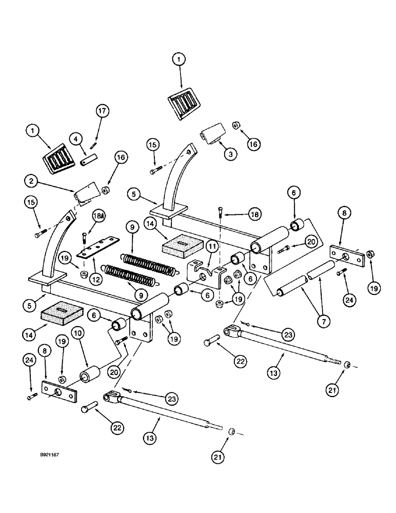 Схема запчастей Case IH 2055 - (7-02) - MASTER BRAKE CONTROLS (5.1) - BRAKES