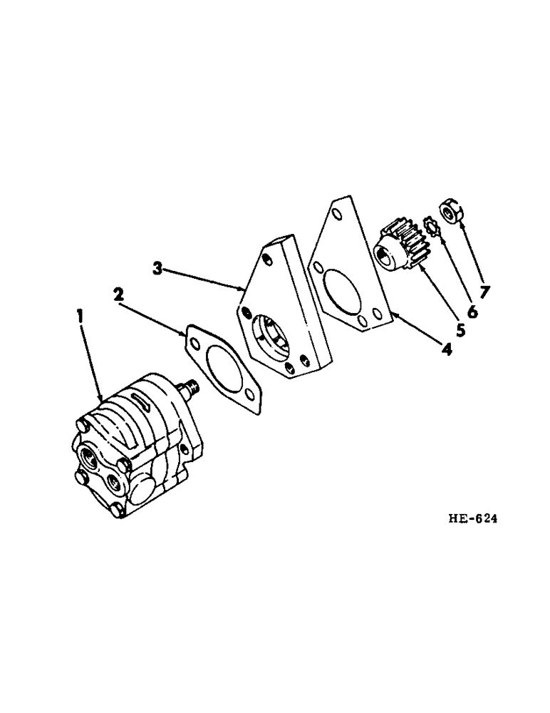 Схема запчастей Case IH 375 - (F-68) - HYDRAULIC SYSTEM, HYDRAULIC PUMP MOUNTING AND DRIVE (07) - HYDRAULIC SYSTEM