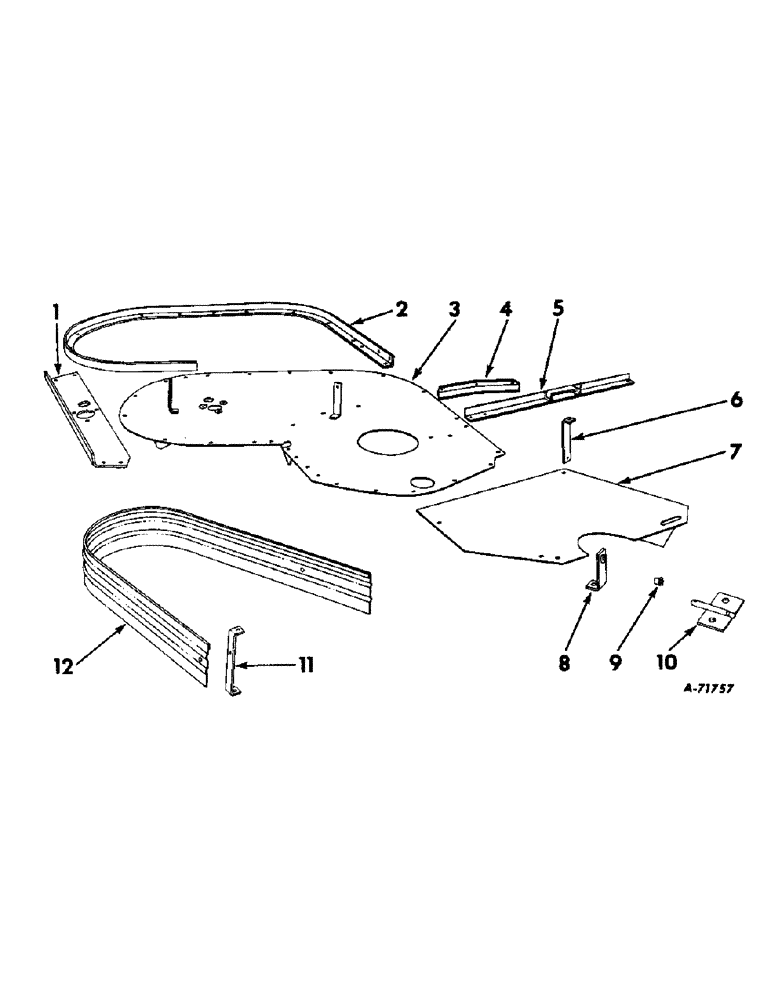 Схема запчастей Case IH 55 - (B-42) - PICKUP UNIT - LEFT SIDE SHEET (58) - ATTACHMENTS/HEADERS