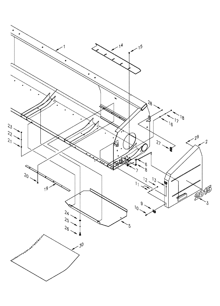 Схема запчастей Case IH 2015 - (60.220.01) - FRAME (60) - PRODUCT FEEDING