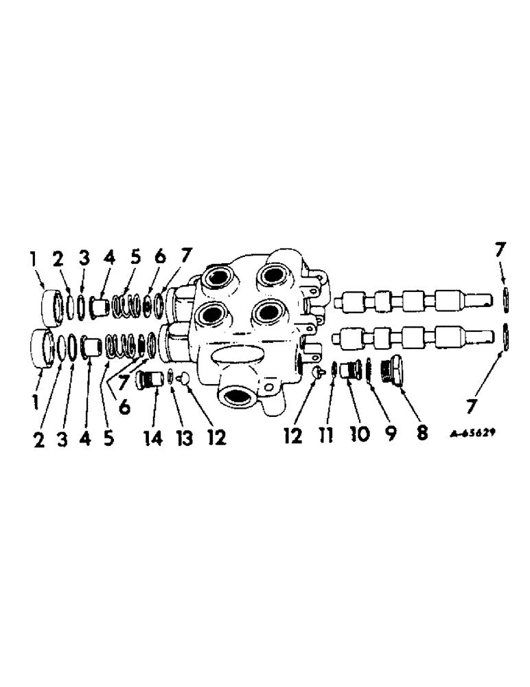 Схема запчастей Case IH 420 - (188) - BASKET DRUM DRIVE CONTROL VALVE (35) - HYDRAULIC SYSTEMS