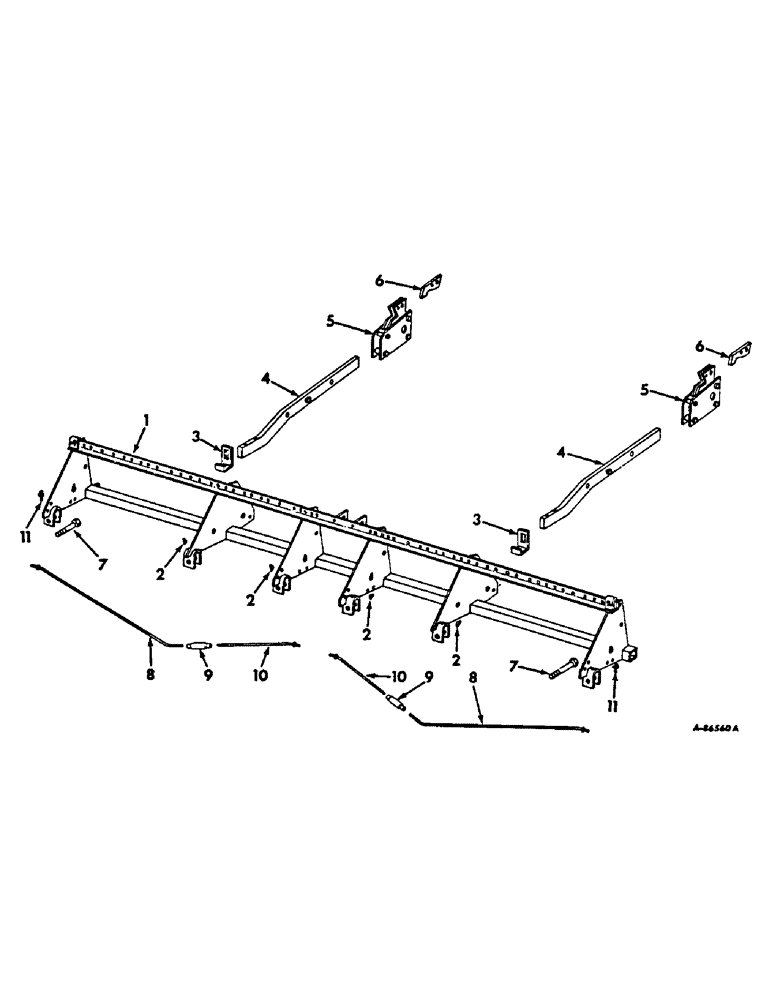 Схема запчастей Case IH 58-SERIES - (P-05) - MAIN FRAME AND CYLINDER BRACKETS, FOR 8-ROW PLANTERS 