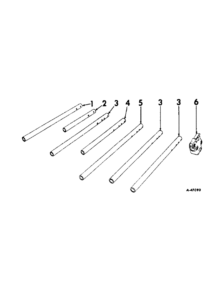 Схема запчастей Case IH 665A - (AE-12) - ROUND TOOL BAR AND ATTACHING CLAMP 