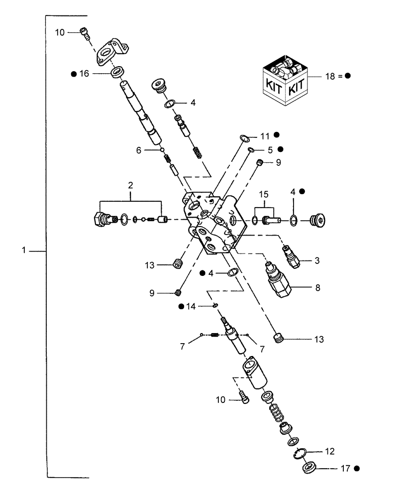 Схема запчастей Case IH DX25E - (07.04.01) - CONTROL VALVE (07) - HYDRAULIC SYSTEM