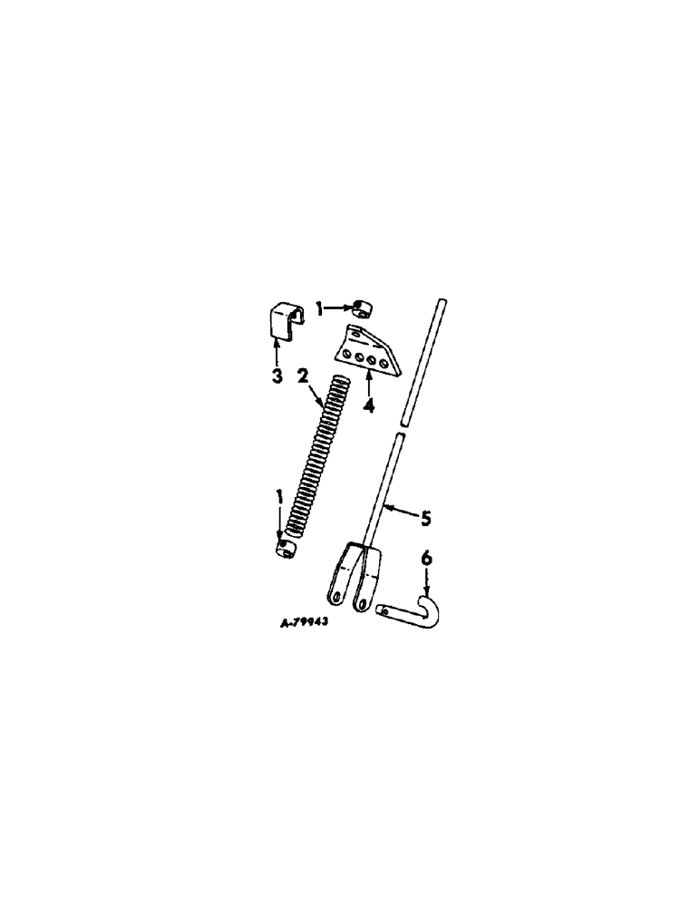 Схема запчастей Case IH 466 - (J-15[A]) - COMPLETING PACKAGE LIFT RODS, ONE PER ROW 