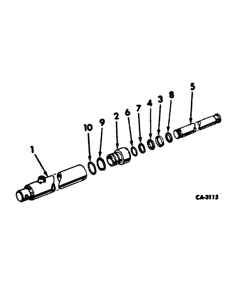 Схема запчастей Case IH 420 - (B-12[A]) - SINGLE ACTING HYDRAULIC RAM CYLINDER 1-1/4 X 12 - 420 AND 430 BLADES 