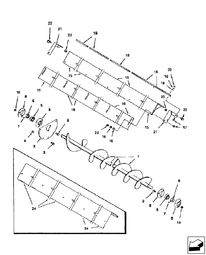 Схема запчастей Case IH 2588 - (80.175.05) - AUGERS - GRAIN TANK, LOWER (80) - CROP STORAGE/UNLOADING